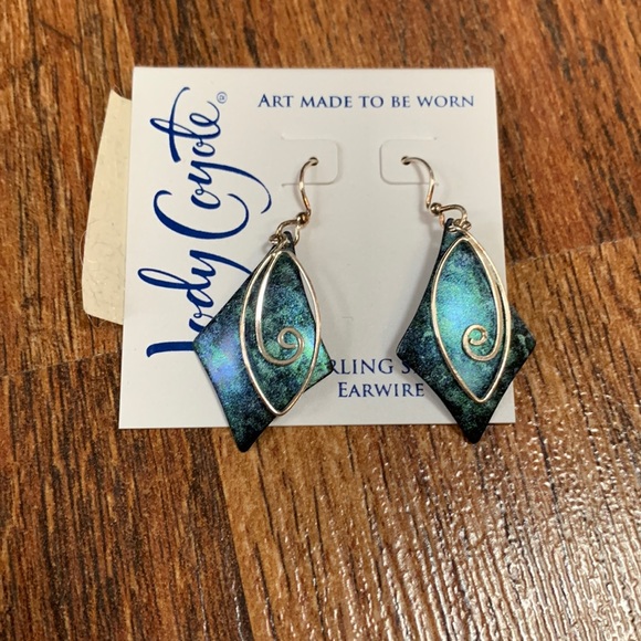 Jody Coyote Jewelry - Jody Coyote silver scroll /textured sterling silver dangling pierced earrings